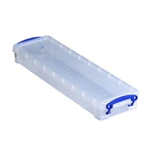 Picture 1 of Opbergbox Really Useful 0.8 liter 355x100x40mm transparant wit