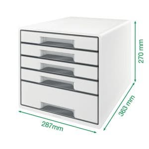 Picture 1 of Ladenblok Leitz WOW 4 laden wit/ijsblauw