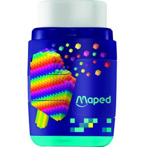 Picture 4 of Puntenslijper Maped Pixel Party Connect 2-gaats met gum display à 20 stuks