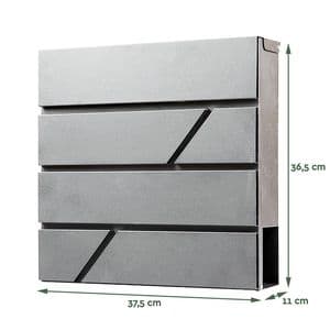 Picture 2 of Brievenbus BRASQ PB200 Deluxe wand rvs