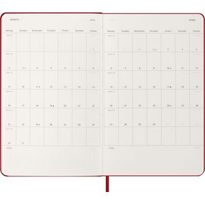 Picture 4 of Agenda 2026 Moleskine 12M Planner Weekly 7dagen/1pagina large hc scarlet red