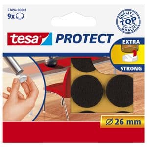 Picture 1 of Beschermvilt tesa® Protect anti-kras Ø26mm bruin 9 stuks