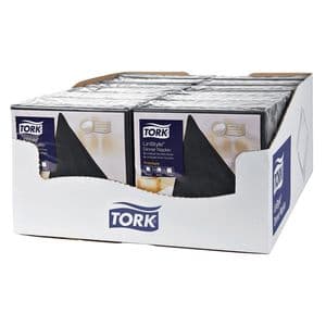 Picture 3 of Dinerservet Tork Linstyle Premium 1/4 vouw 1-laags 390x390mm 50 vel zwart 478726