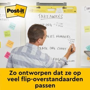 Picture 2 of Meeting chart Post-it 563R Super Sticky 50,8x58,4cm met tafelstandaard wit 20 vel