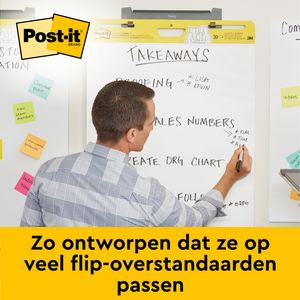 Picture 2 of Meeting chart Post-it 563R Super Sticky 50,8x58,4cm met tafelstandaard wit 20 vel