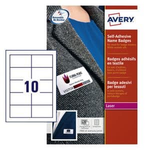 Picture 1 of Naambadge etiket Avery L4787-20 80x50mm blauw kader 200 stuks
