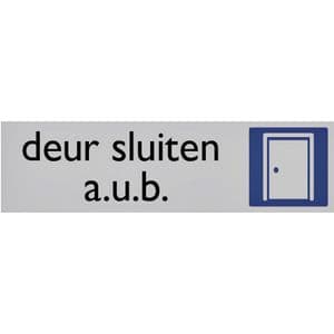 Picture 1 of Infobord pictogram deur sluiten 165x44mm