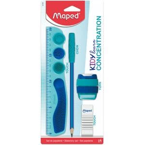 Picture 1 of Tekenset Maped Kidy Learn Concentration blauw 4-delig