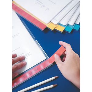 Picture 3 of Insteekmap L-model Leitz premium A4 0.15mm PP gekleurde rand transparant 6 stuks