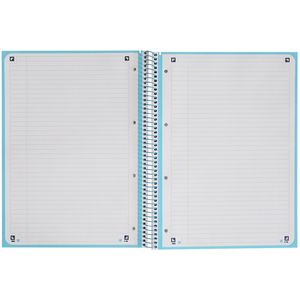 Picture 3 of Notitieboek Oxford Touch Europeanbook A4+ 4-gaats lijn 80vel pastel blauw