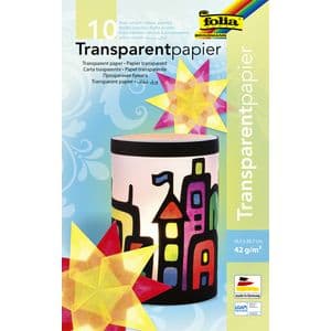 Picture 1 of Transparant papier Folia 18.5x29.7cm 42gr 10 vel 10 kleuren