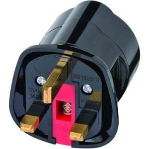 Picture 2 of Reisstekker Brennenstuhl adapter GB/UK met aarding zwart