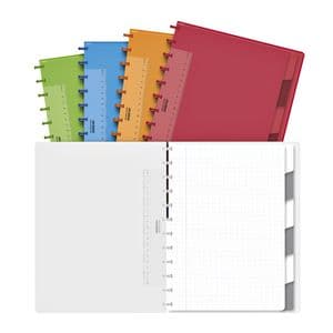 Picture 1 of Schrift Adoc A4 ruit 4x8mm 144 pagina's 90gr met 6 tabbladen assorti