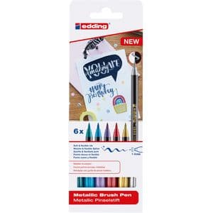 Picture 1 of Brushpen edding 1340 metallic assorti set à 6 stuks