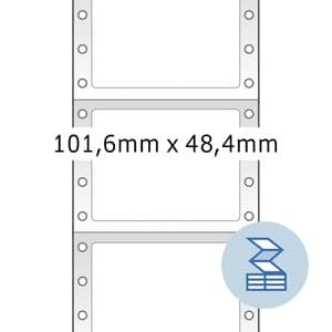 Picture 2 of Etiket HERMA 8163 101.6x48.4mm 1-baans wit 2000 stuks
