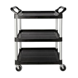 Picture 2 of Serveerwagen Rubbermaid met 10cm zwenkwielen zwart