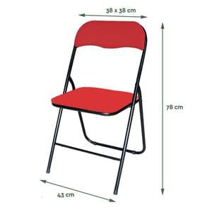 Picture 2 of Klapstoel BRASQ FC100 rood-zwart