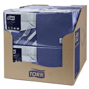 Picture 3 of Lunchservet Tork Advanced 1/4 vouw 2-laags 328x325mm 200 vel donkerblauw 477215