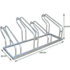 Picture 2 of Fietsenrek BRASQ 4 fietsen BS400 zilver