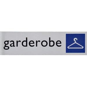 Picture 1 of Infobord pictogram garderobe 165x44mm