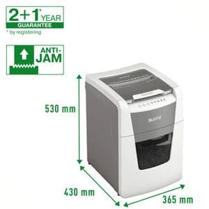Picture 3 of Papiervernietiger Leitz IQ Auto+ Small Office 100 P5 snippers 2x15mm