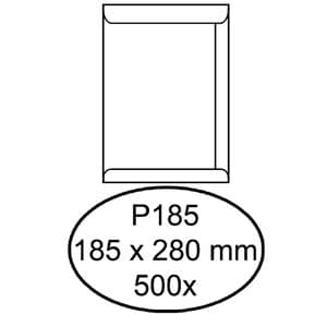 Picture 1 of Envelop Quantore akte P185 185x280mm wit 500 stuks