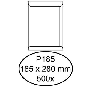 Picture 1 of Envelop Quantore akte P185 185x280mm wit 500 stuks