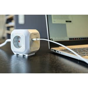 Picture 5 of Stekkerblok Brennenstuhl 4 voudig inclusief 2 USB 140cm wit/grijs