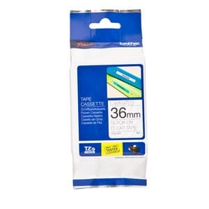 Picture 1 of Labeltape Brother P-touch TZe-161 standaard 36mm zwart op transparant