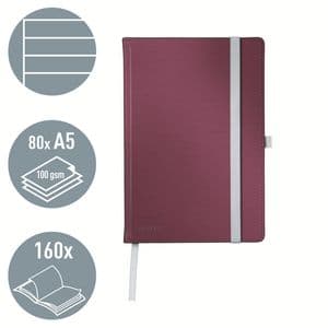 Picture 2 of Notitieboek Leitz Style A5 lijn 160 pagina's 100gr rood