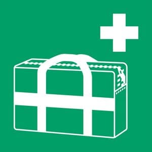 Picture 1 of Pictogram bordje Djois EHBO koffer 200x200mm groen