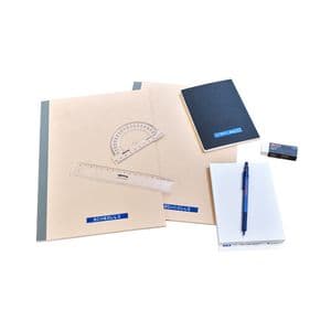 Picture 6 of Reliëftape Dymo embossing vinyl 9mm wit op blauw
