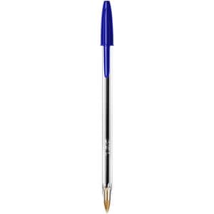 Picture 2 of Balpen Bic Cristal medium blauw in tubo verpakking