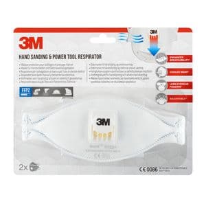 Picture 1 of Stofmasker 3M Aura voor schuren 9322 FFP2 met ventiel 2 stuks