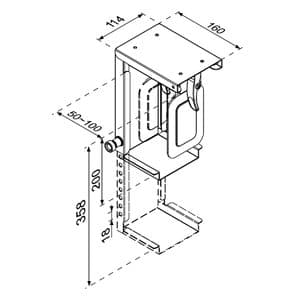 Picture 2 of CPU houder Neomounts D075 10kg zwart