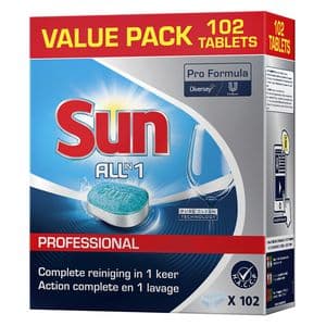 Picture 1 of Vaatwastabletten Sun Pro Formula All-in-one 102 stuks
