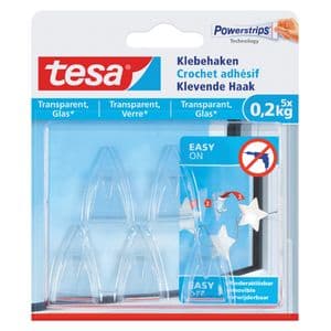 Picture 1 of Klevende haak tesa® 0,2kg transparant 5 stuks