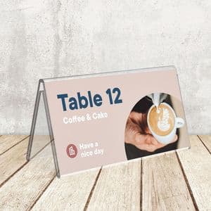 Picture 3 of Tafelnaambord Europel V-standaard 70x150mm acryl