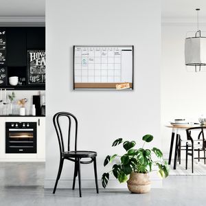 Picture 5 of Whiteboard Nobo magnetische planner met prikbord van kurk 58,5x43cm