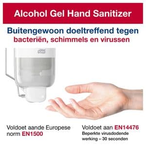 Picture 6 of Handdesinfectie Tork S1 Premium alcoholgel ongeparfumeerd 1000 ml 420103