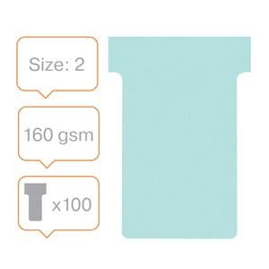 Picture 2 of T-kaart Nobo nr.2 48mm blauw 100 stuks
