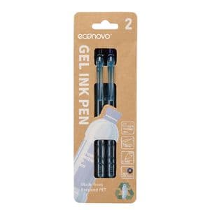 Picture 1 of Gelschrijver Econovo 0.7mm blauw en zwart blister à 2 stuks
