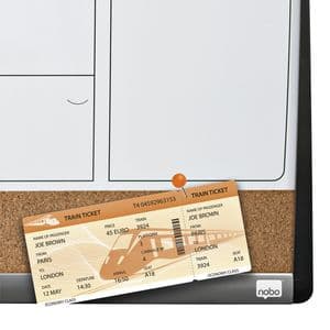 Picture 4 of Whiteboard Nobo magnetische planner met prikbord van kurk 58,5x43cm