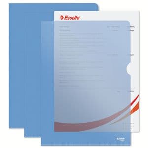 Picture 2 of Insteekmap L-model Esselte standaard A4 0.11mm PP blauw 100 stuks