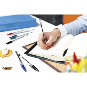 Picture 5 of Balpen Bic Cristal medium zwart blister à 10 stuks