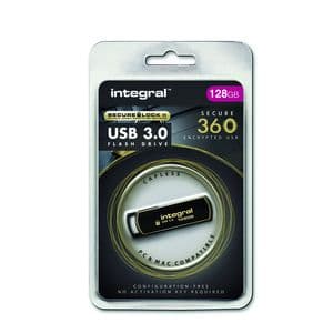 Picture 2 of USB stick 3.0 Integral Secure 360 USB-A 128GB zwart