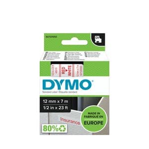 Picture 1 of Labeltape Dymo LabelManager D1 polyester 12mm rood op wit