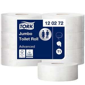 Picture 1 of Toiletpapier Tork T1 Advanced jumbo 2-laags 360m wit 120272
