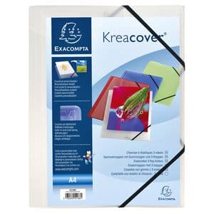 Picture 3 of Elastomap Exacompta Kreacover A4 3 kleppen PP assorti