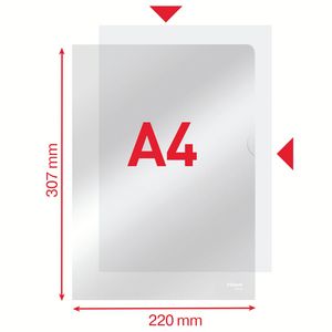Picture 4 of Insteekmap L-model Esselte standaard copy safe 0.11mm PP A4 glashelder 100 stuks